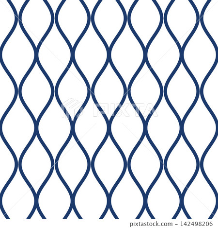 Tatewaku (rising wave) Japanese pattern seamless pattern, indigo blue Tatewaku (rising wave) Japanese pattern seamless pattern, indigo blue 142498206