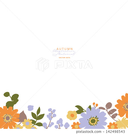 Autumn Flowers and Leaves Botanical Frame Postcard Template Set Autumn Flowers and Leaves Botanical Frame Postcard Template Set 142498543