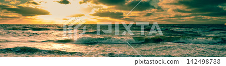 Sunset over the sea Sunset over the sea 142498788