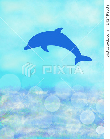 A dolphin flying in the sky A dolphin flying in the sky 142498938