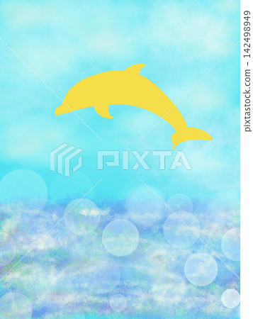 A dolphin flying in the sky A dolphin flying in the sky 142498949