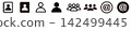 Intuitive navigation icons for account and contacts, perfect for designing member registration forms and user management screens! 142499445