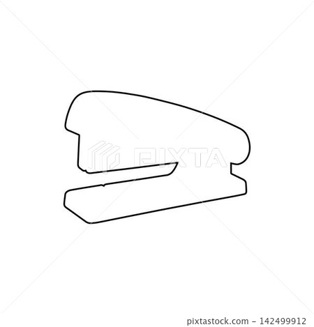 stapler outline office binding tool isolated on white background stapler outline office binding tool isolated on white background 142499912