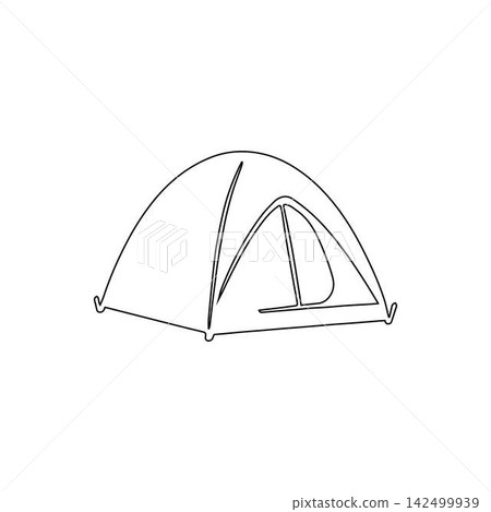 tent outline icon camping shelter outdoor travel hiking gear illustration tent outline icon camping shelter outdoor travel hiking gear illustration 142499939