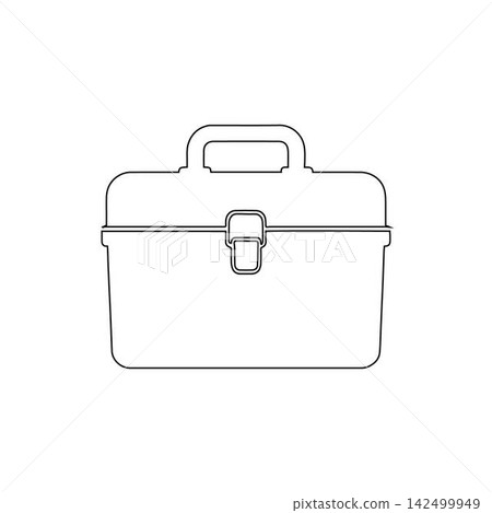 toolbox outline storage container isolated on white backgroundtoolbox silhouette storage container isolated on white background toolbox outline storage container isolated on white backgroundtoolbox silhouette storage container isolated on white background 142499949