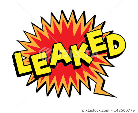 LEAKED Comic Book Pop Art Starburst Speech Bubble LEAKED Comic Book Pop Art Starburst Speech Bubble 142500779