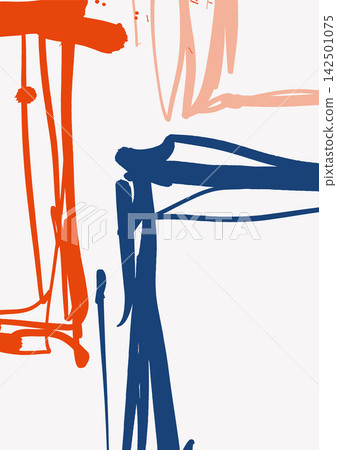 Abstract Blue and Red Brush Strokes Abstract Blue and Red Brush Strokes 142501075