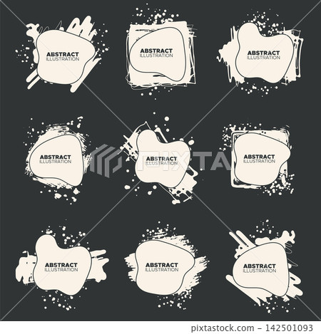 Abstract Grunge Frames and Fluid Shapes Vector Set Abstract Grunge Frames and Fluid Shapes Vector Set 142501093