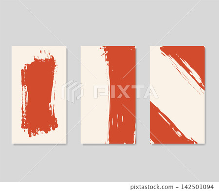 Abstract Brush Stroke Background Collection Vector Set 142501094
