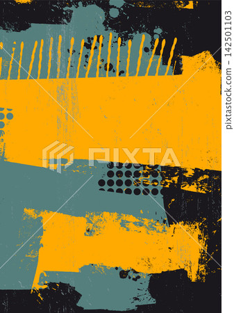 Teal Yellow Abstract Grunge Paint Texture Vector Teal Yellow Abstract Grunge Paint Texture Vector 142501103