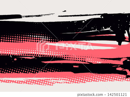 Abstract black and coral brush stripe background Abstract black and coral brush stripe background 142501121