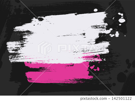 Abstract black white pink brush background 142501122