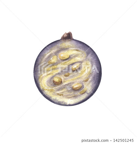 Black currant berry half, pulp and seeds. Hand-painted watercolor illustration isolated on white for food packaging, branding, labels, logo, recipes, cookbooks, jam, beverages, cosmetics, print design Black currant berry half, pulp and seeds. Hand-painted watercolor illustration isolated on white for food packaging, branding, labels, logo, recipes, cookbooks, jam, beverages, cosmetics, print design 142501245