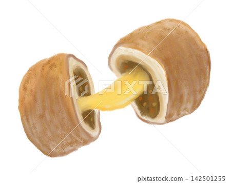 Illustration of cheese curry bread Illustration of cheese curry bread 142501255