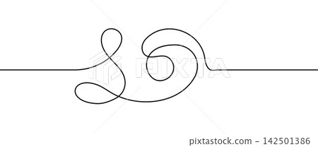 Seamless Squiggle Cable Pattern Line Seamless Squiggle Cable Pattern Line 142501386