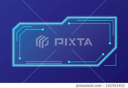 Modern Tech Layout with Neon Elements Modern Tech Layout with Neon Elements 142501431