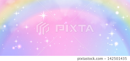 Pastel pink unicorn glitter gradient with dreamy sparkles 142501435