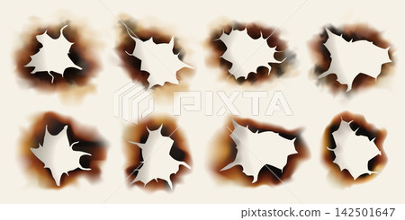 Vintage Paper with Burned Corners Texture Vintage Paper with Burned Corners Texture 142501647
