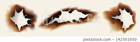 Old Letter Paper with Burned Border Old Letter Paper with Burned Border 142501650