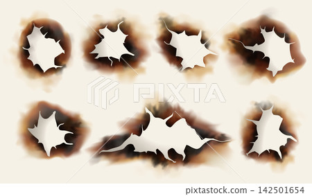Charred Circle Paper Badge Frame Charred Circle Paper Badge Frame 142501654