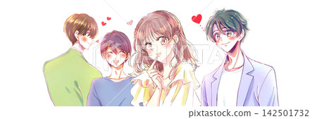A woman who is liked by three men A woman who is liked by three men 142501732