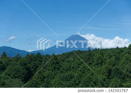 Summer sky and Mount Fuji Summer sky and Mount Fuji 142501767