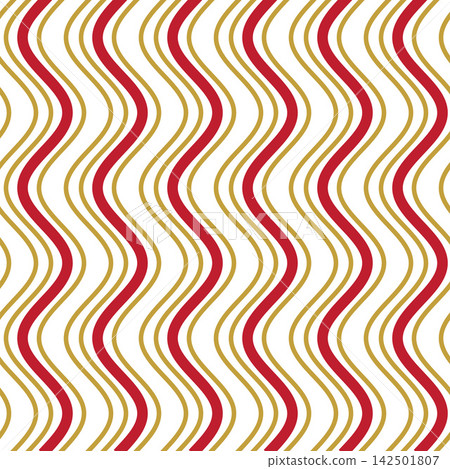 流水圖案，日式無縫圖案，流水設計，紅金配色 142501807