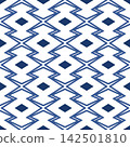 Pine bark diamond pattern, seamless Japanese design, nested diamond pattern, indigo. 142501810