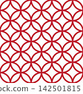 Shippo (seven treasures) Japanese pattern seamless pattern, red 142501815