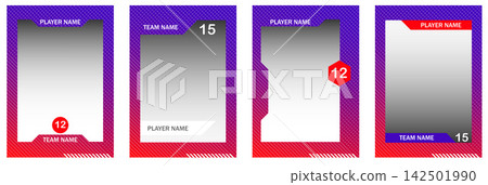 Sports Trading Card Border Set with Baseball Theme Sports Trading Card Border Set with Baseball Theme 142501990
