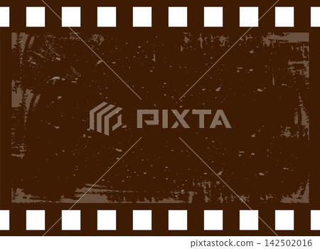 Old Movie Film Frame with Scratches Old Movie Film Frame with Scratches 142502016