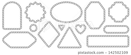 Vintage Rope Frame Bundle with Knot Details Vintage Rope Frame Bundle with Knot Details 142502109
