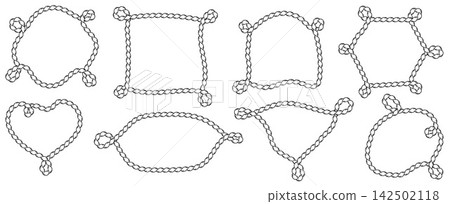 Whimsical Rope Frame Set with Doodle Knots Whimsical Rope Frame Set with Doodle Knots 142502118
