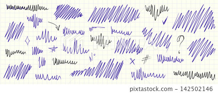 Pen Scratch Scribble Elements Bundle Pen Scratch Scribble Elements Bundle 142502146