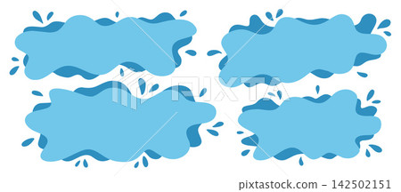 Blue Liquid Puddle Frame Collection Blue Liquid Puddle Frame Collection 142502151