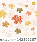 Seamless Pattern of Colorful Autumn Maple Leaves 142502167