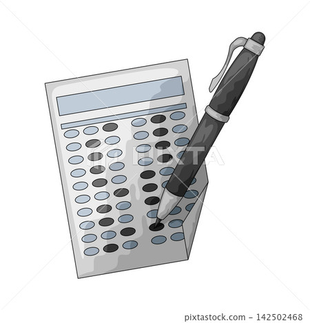 Illustration of Test Form With Pen Illustration of Test Form With Pen 142502468