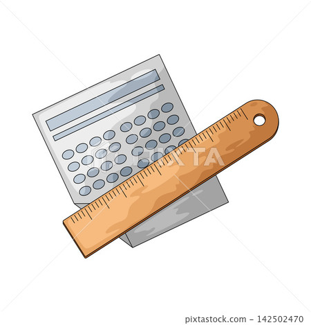 Illustration of Ruler and Exam Sheet Illustration of Ruler and Exam Sheet 142502470
