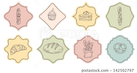 Rustic Crayon Bakery Label Rustic Crayon Bakery Label 142502797