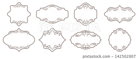 Vintage Floral Bakery Label Vintage Floral Bakery Label 142502807