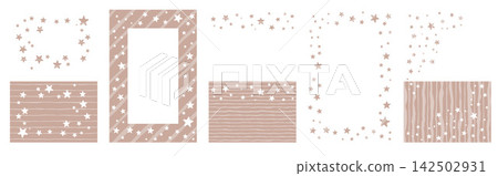 Striped Paper Confetti Cutout Frame Template Striped Paper Confetti Cutout Frame Template 142502931