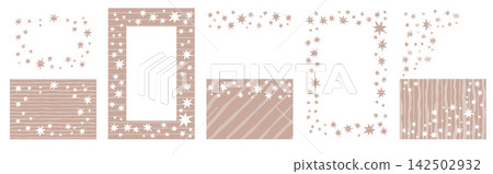 Creative Striped Paper Confetti Frame Design Creative Striped Paper Confetti Frame Design 142502932