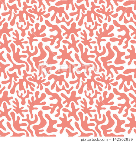Tropical Organic Coral Pattern Background Design Tropical Organic Coral Pattern Background Design 142502959