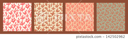 Colorful Organic Coral Seamless Pattern Collection Colorful Organic Coral Seamless Pattern Collection 142502962