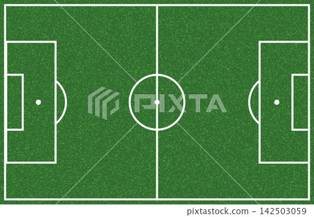Soccer Pitch Top View With Field Markings Soccer Pitch Top View With Field Markings 142503059