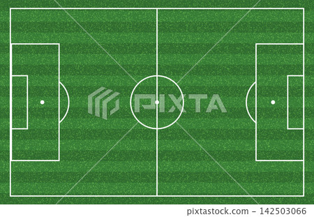 Realistic Soccer Field Top View Realistic Soccer Field Top View 142503066