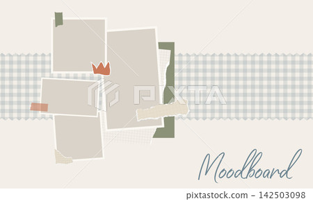 Vintage Moodboard Photo Collage Layout 142503098