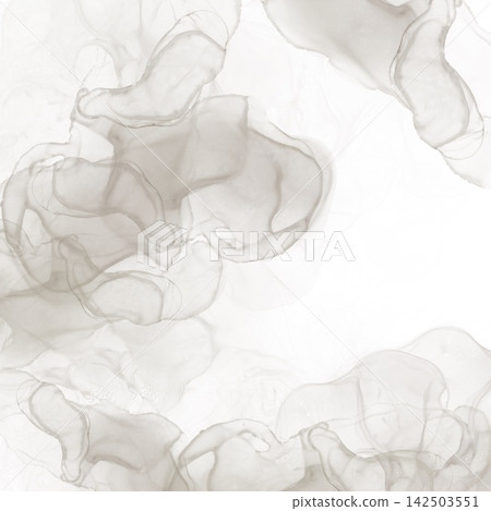 Gray and white alcohol ink art with an abstract marble pattern background. Gray and white alcohol ink art with an abstract marble pattern background. 142503551