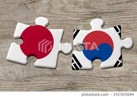 3D Flag on jigsaw puzzle pieces 3D Flag on jigsaw puzzle pieces 142503894