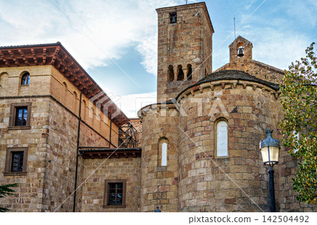 The Monastery of San Salvador of Leyre at Yesa, Pyrenees, Navarra, Spain The Monastery of San Salvador of Leyre at Yesa, Pyrenees, Navarra, Spain 142504492